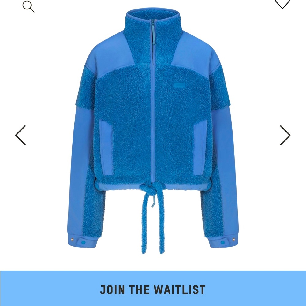 Skims limited edition Teddy Boxy Zip Up (Azure/L)